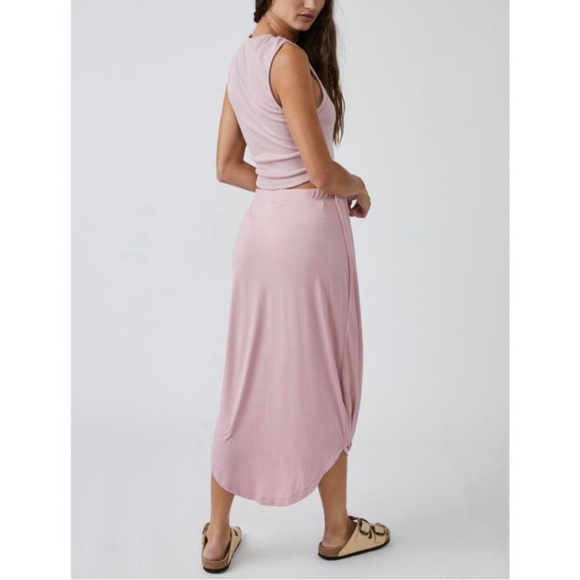 NWT Free People XS pink Daphne skirt set (crop tank and skirt) - Picture 2 of 5